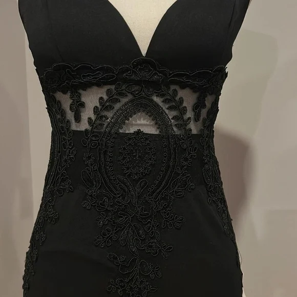 Lulu's Black Lace See Through Bodycon Dress - Picture 6 of 10